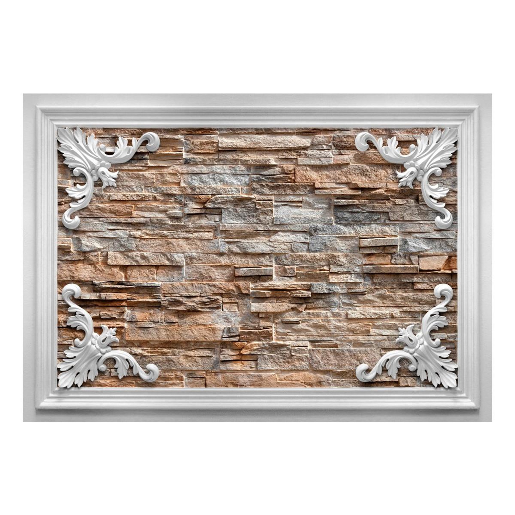 Voir la diapositive 2 : Paris Prix Papier Peint  Brick in the Frame Brown