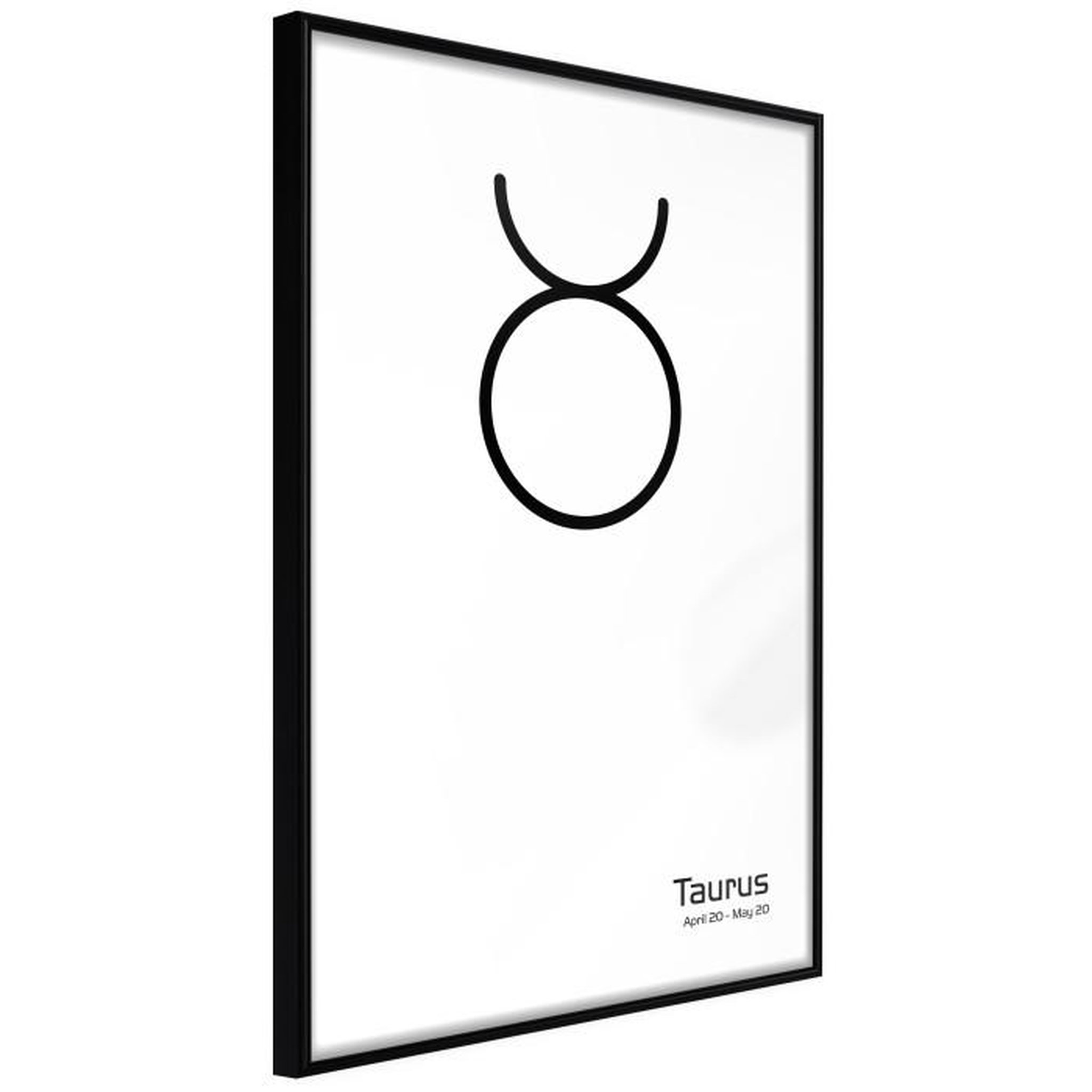 Paris Prix Affiche Murale Encadrée  Zodiac Taurus II. Coloris disponibles : Jaune, Noir