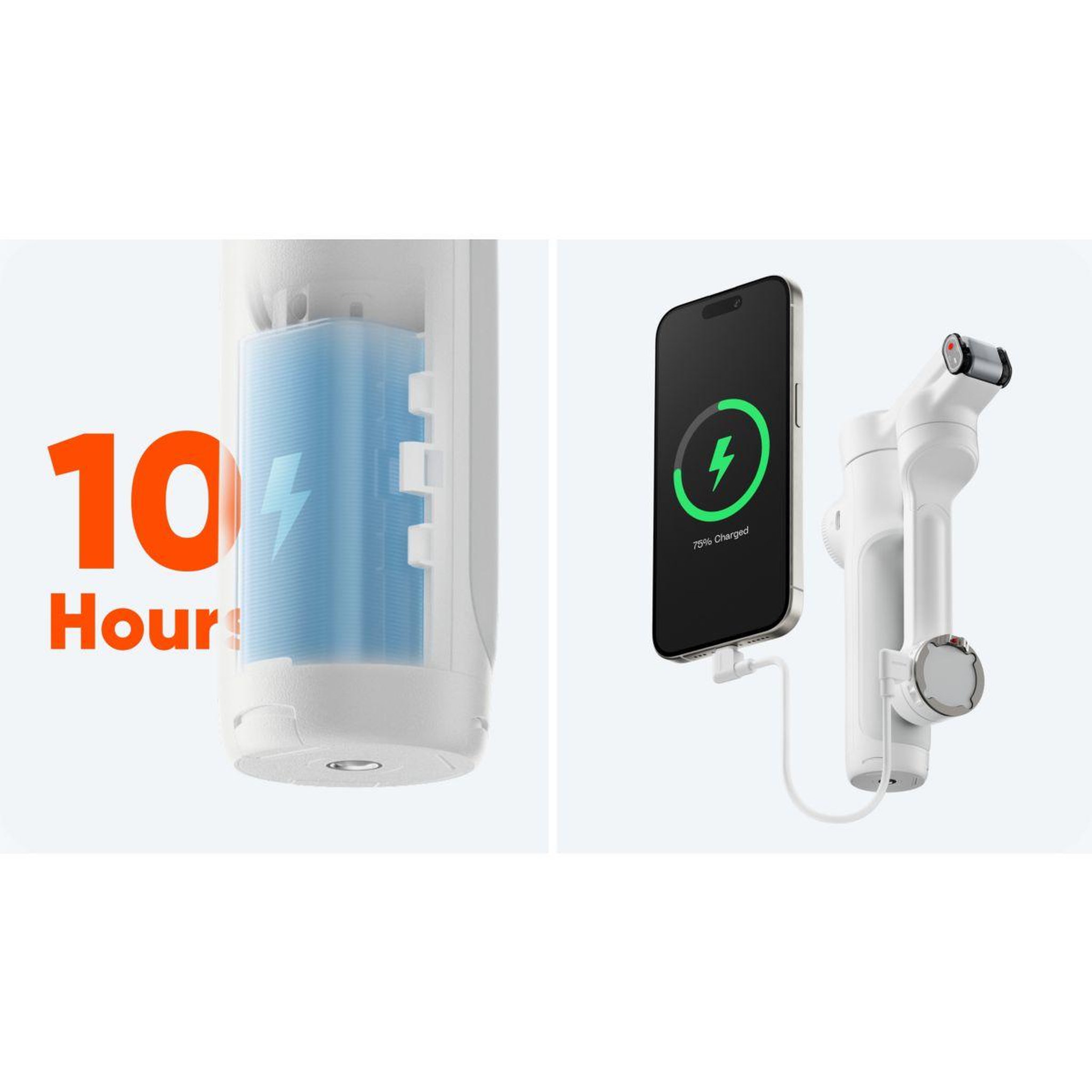 Voir la diapositive 2 : INSTA360 Stabilisateur flow 2 standard bundle summit white