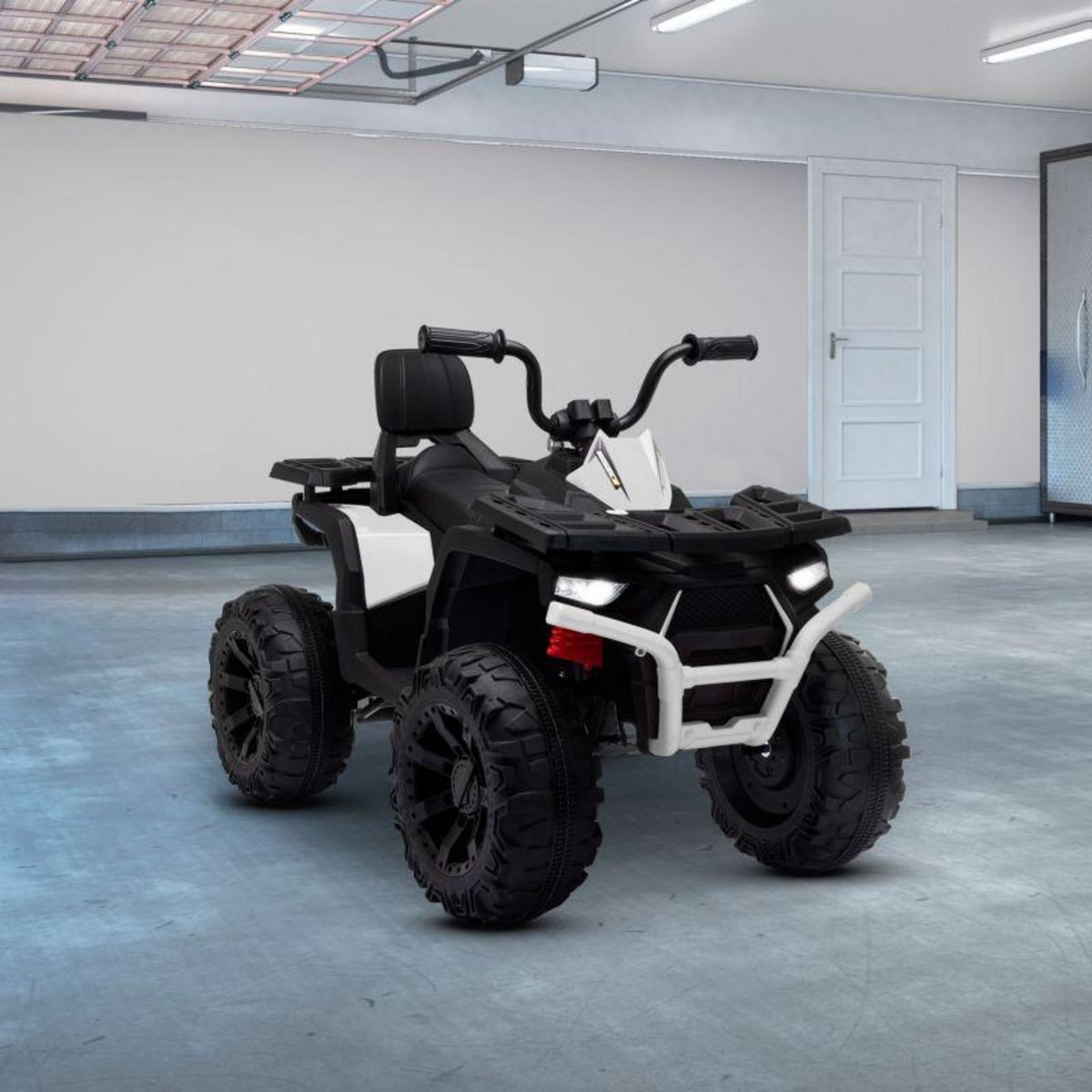 PLAY4FUN Quad électrique 2x 40W pour enfant - avec 4 suspensions, Marche AV/AR et Système audio