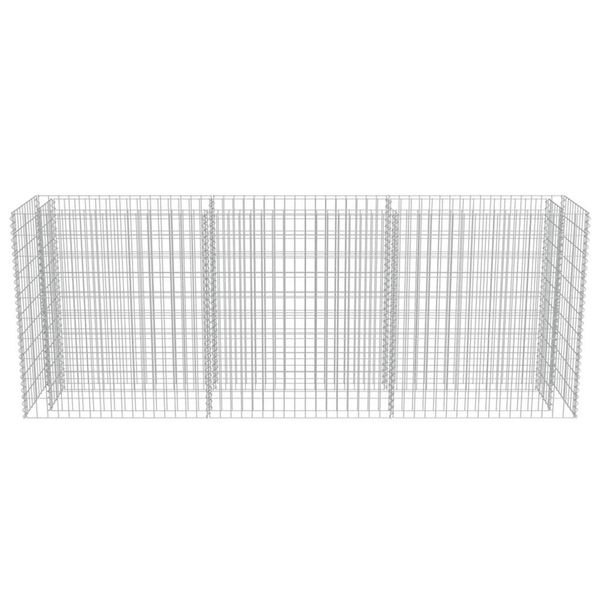 VIDAXL Lit sureleve a gabion Acier galvanise 270x50x100 cm