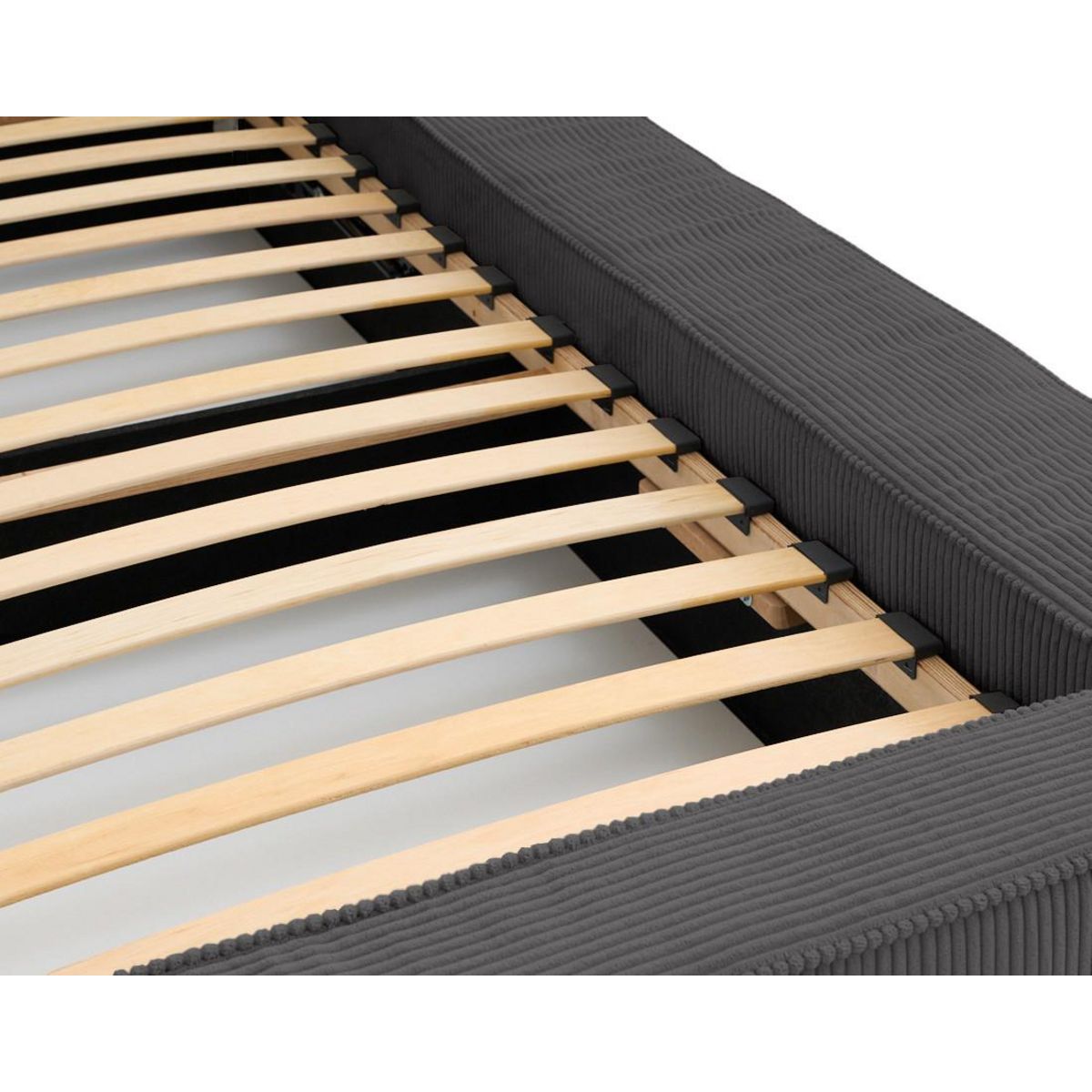 BEST MOBILIER Topaze - lit coffre - 160x200 cm - sommier inclus - velours côtelé