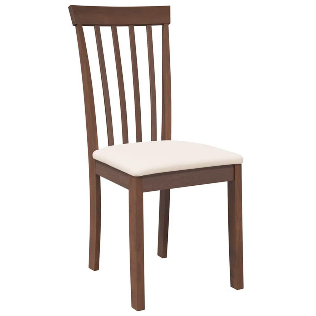 VIDAXL Chaises a manger coussins 2 pcs marron bois massif caoutchouc