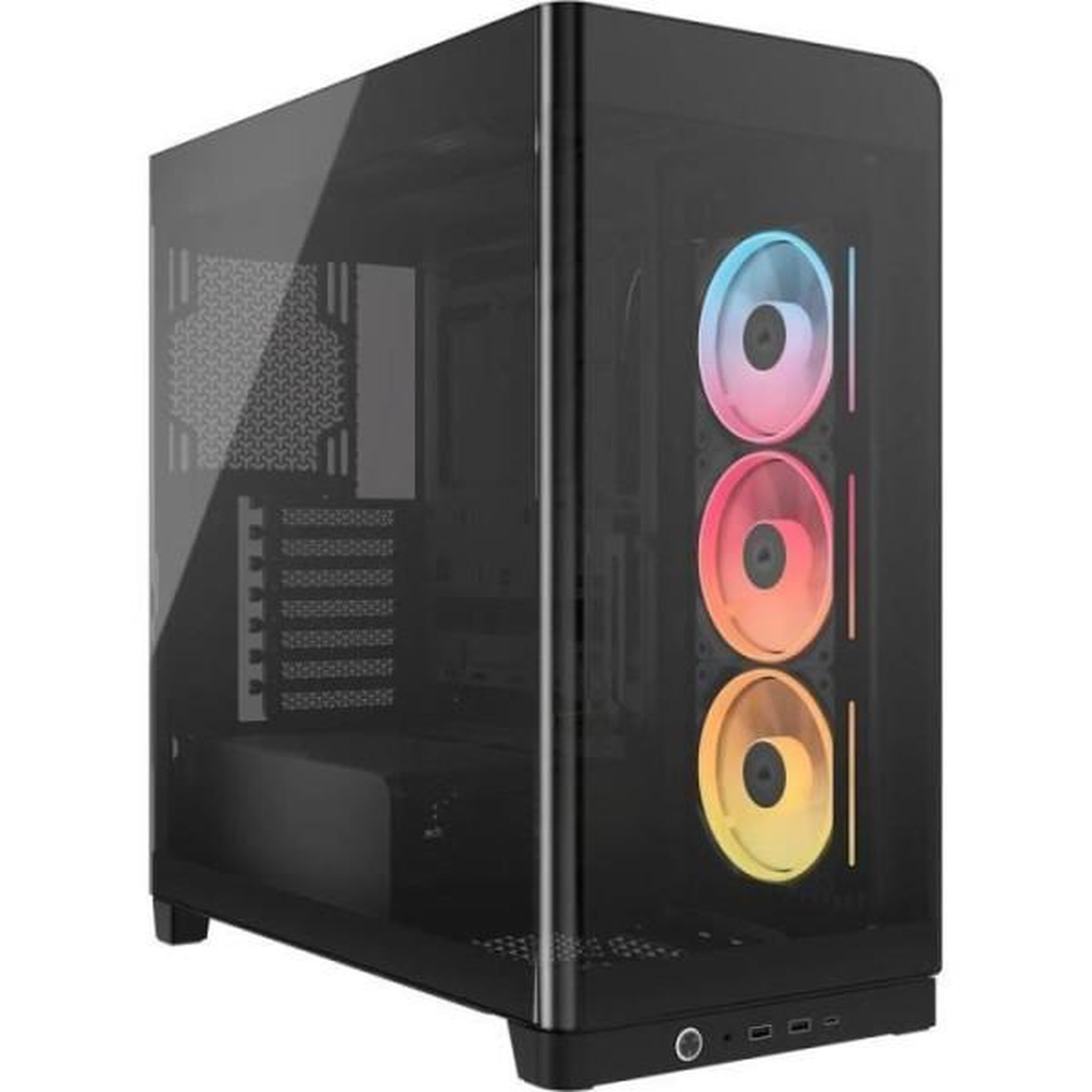 Corsair Boitier pc - corsair - frame 4500x lx-r rgb tempered glass mid-tower - 2 radiateurs - noir