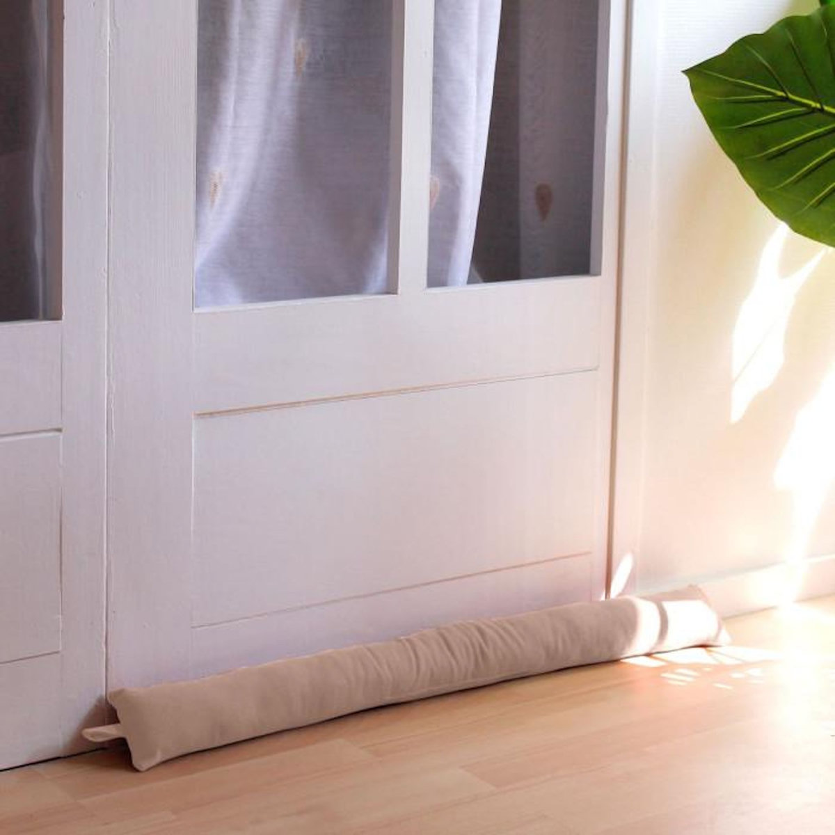 Paris Prix Boudin Bas de Porte en Coton  Dune  80cm Sable