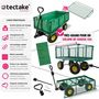 Voir la diapositive 2 : tectake Chariot de jardin chariot de transport avec des parois latérales rabattables vert