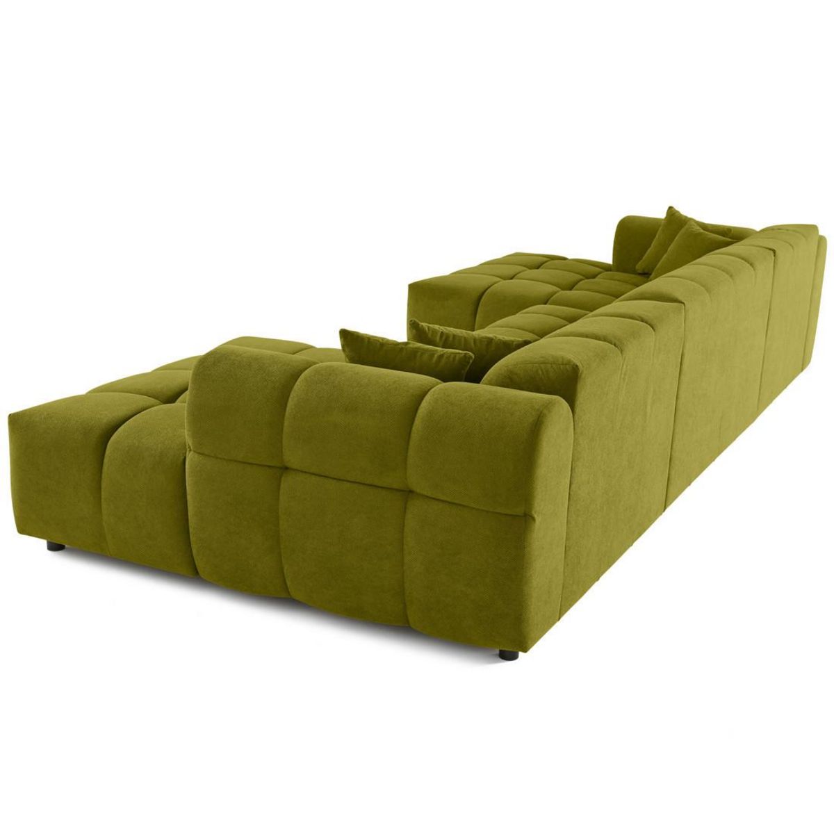 LISA DESIGN Ray - canapé panoramique en u 7 places en tissu texturé