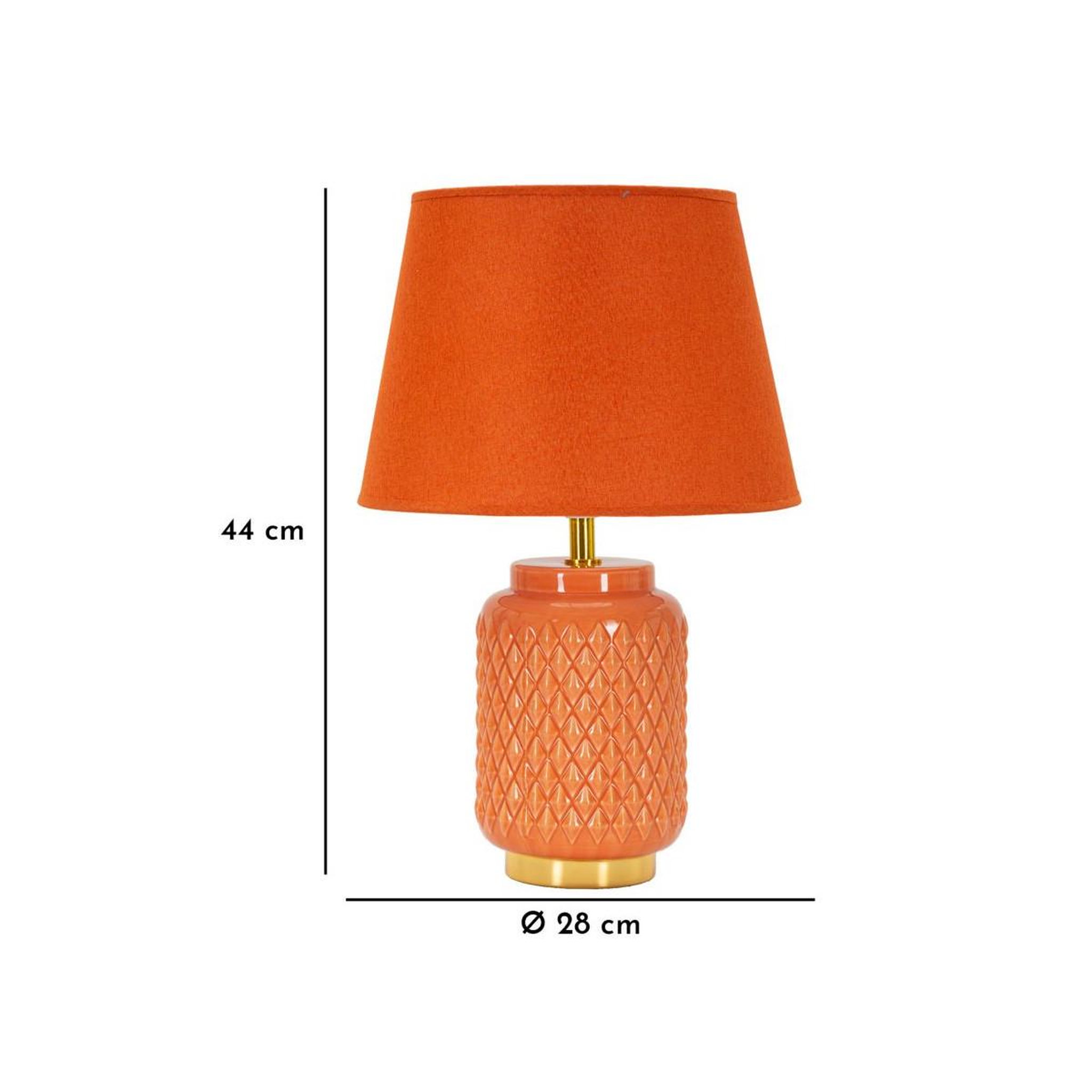Voir la diapositive 6 : Paris Prix Lampe à Poser en Céramique  Square  44cm Orange