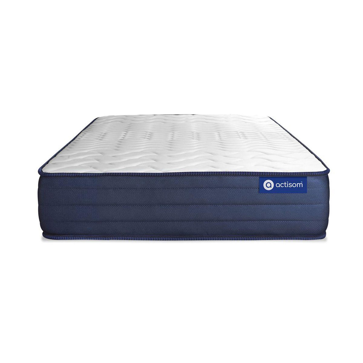 ACTISOM Ensemble matelas ACTIMEMO LIFE 80x200 Mémoire de forme 5zones de confort + sommier KIT gris