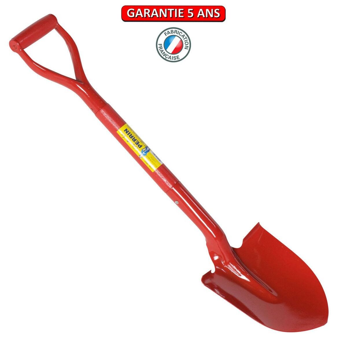 OUTILS PERRIN Pelle de bord avec manche poignée YD - 21 cm - Rouge
