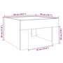 Voir la diapositive 6 : VIDAXL Table basse avec LED infini chene marron 50x50x30 cm