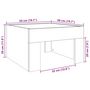 Voir la diapositive 6 : VIDAXL Table basse avec LED infini chene marron 50x50x30 cm