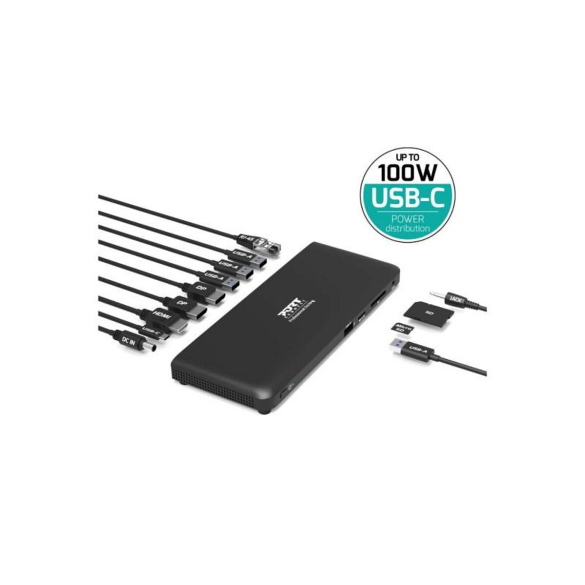 Port Station d accueil PC portable Port STATION D ACCUEIL TYPE C 11 EN 1 DOUBLE AFFICHAGE EN 4 K PD 100W
