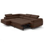 Voir la diapositive 5 : LISA DESIGN Zaria - canapé d'angle gauche 5 places convertible avec coffre et têtières en simili