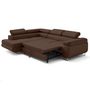 Voir la diapositive 5 : LISA DESIGN Zaria - canapé d'angle gauche 5 places convertible avec coffre et têtières en simili