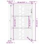 Voir la diapositive 6 : VIDAXL Portail de jardin anthracite 105x155 cm conception de carre