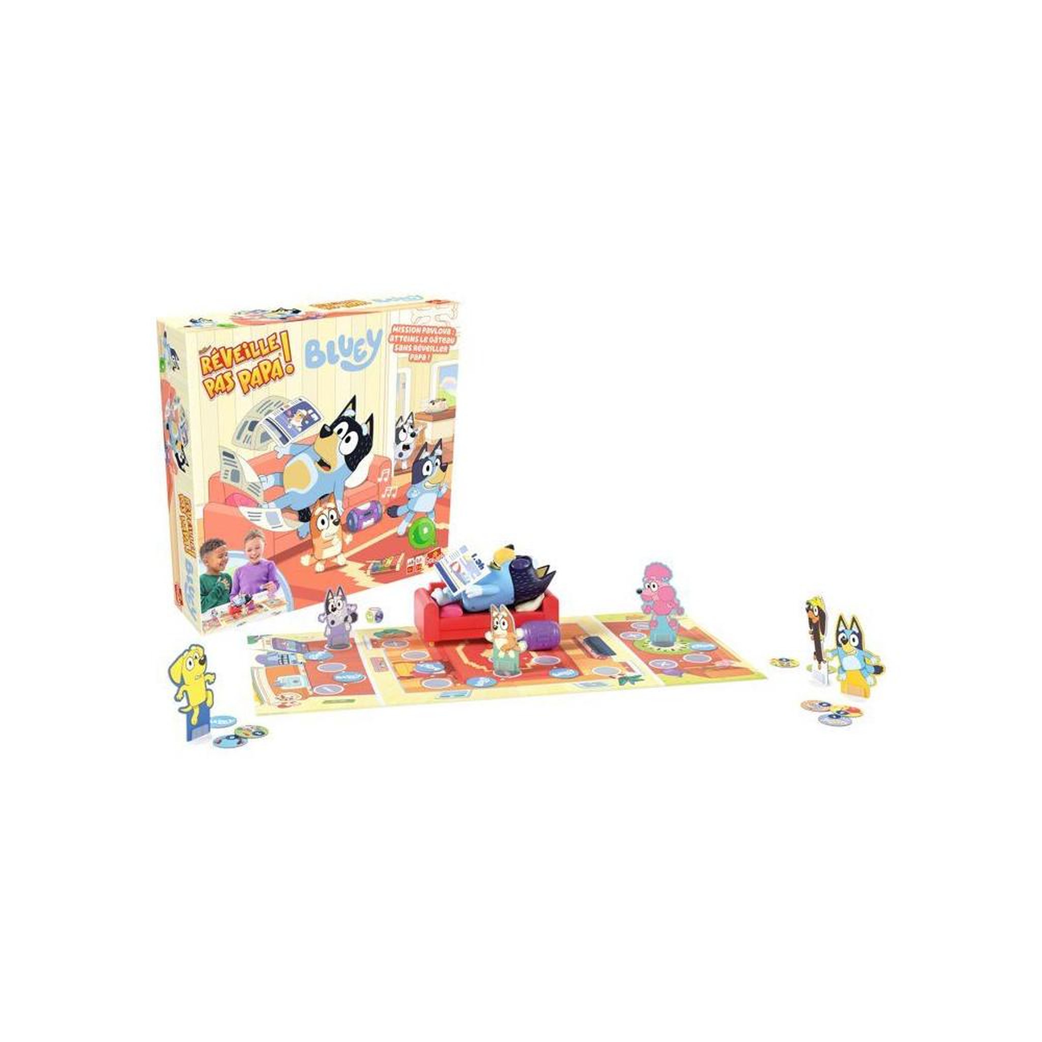 Voir la diapositive 4 : GOLIATH Jeu de société Bluey Sshh... ne réveille pas papa, suspense et hasard, 2 à 6 joueurs