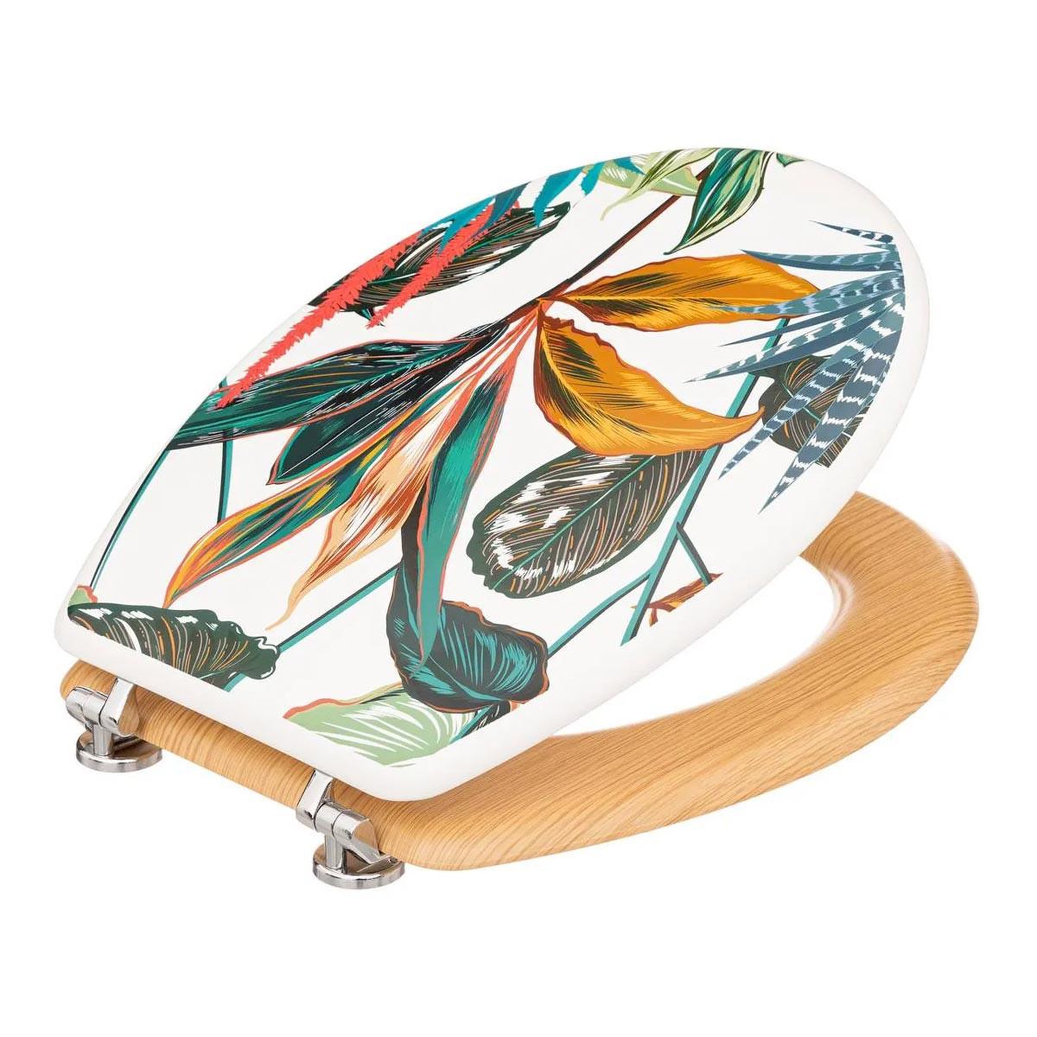 Voir la diapositive 2 : FIVE Abattant wc imprimé  palawan  42cm multicolore