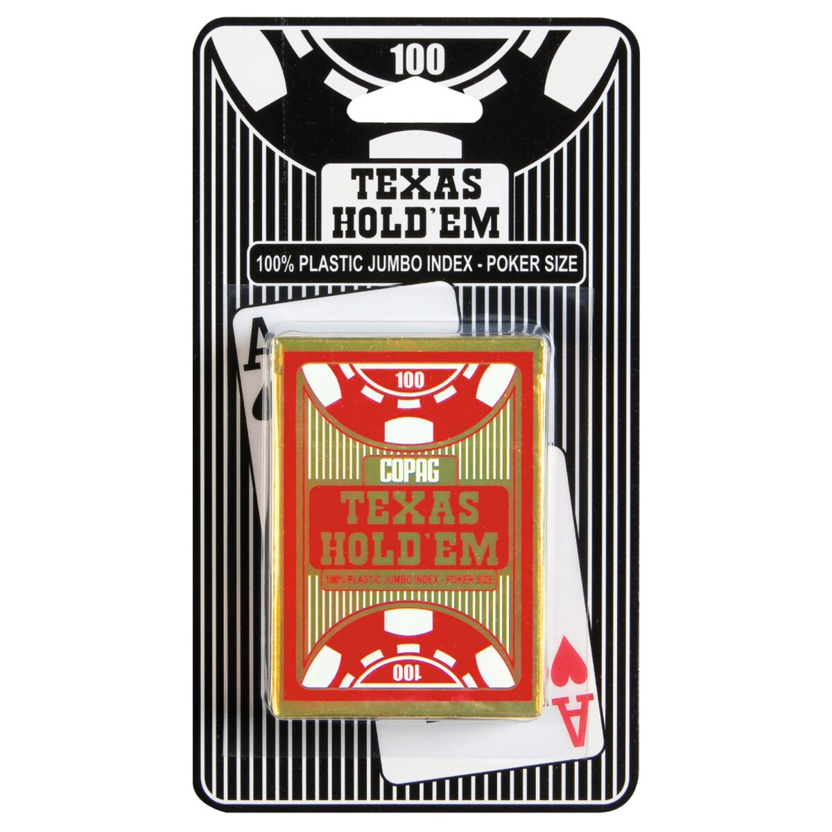 Cartes de poker Texas Hold'em index Jumbo - 54 cartes