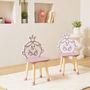 Voir la diapositive 3 : SWEEEK Lot de 2 chaises enfant collection Monsieur/Madame - Madame Princesse. rose