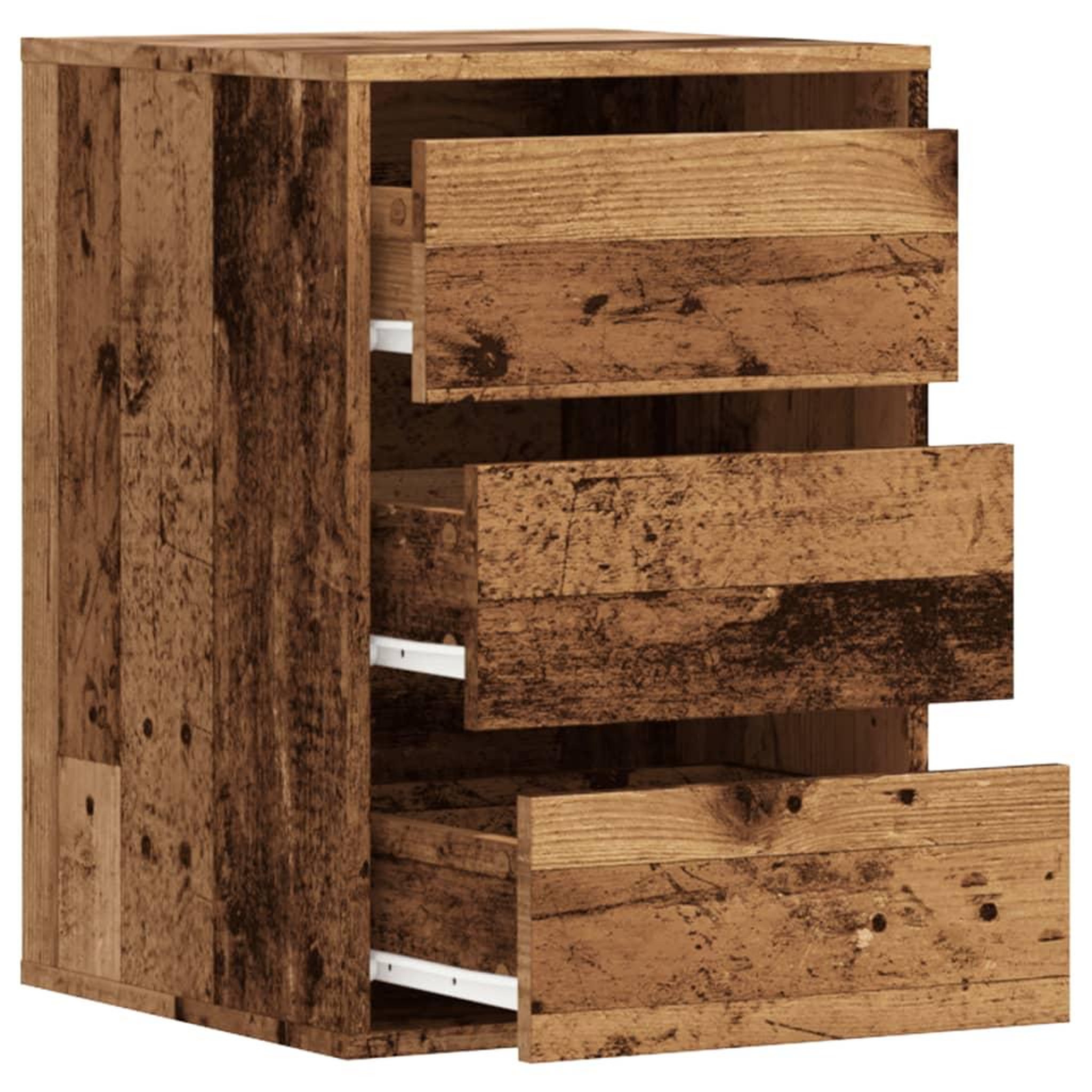 Voir la diapositive 5 : VIDAXL Commode d'angle vieux bois 40x41x58 cm bois d'ingenierie