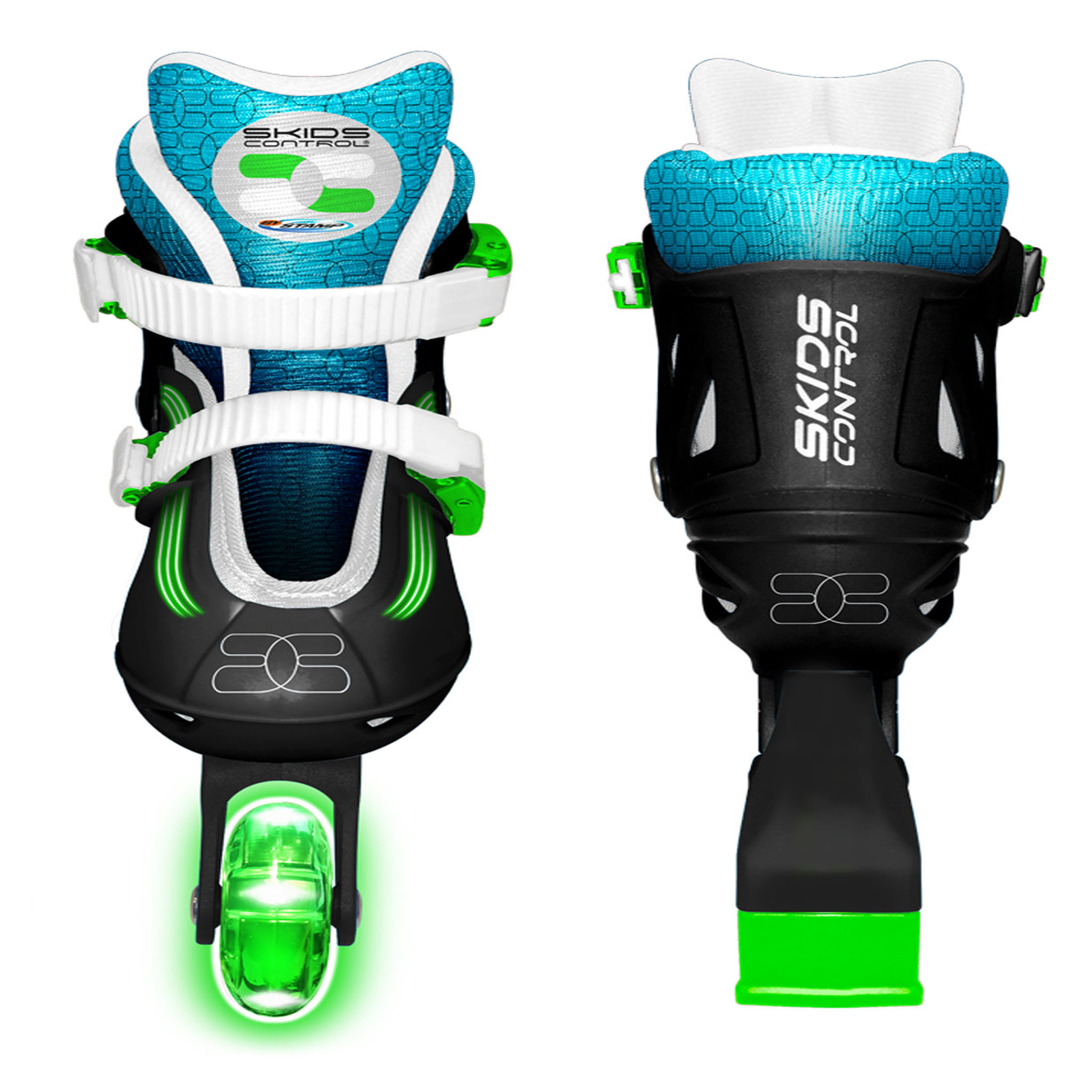 Voir la diapositive 2 : Patins en Ligne Ajustable Skids Control roues lumineuses 30-33