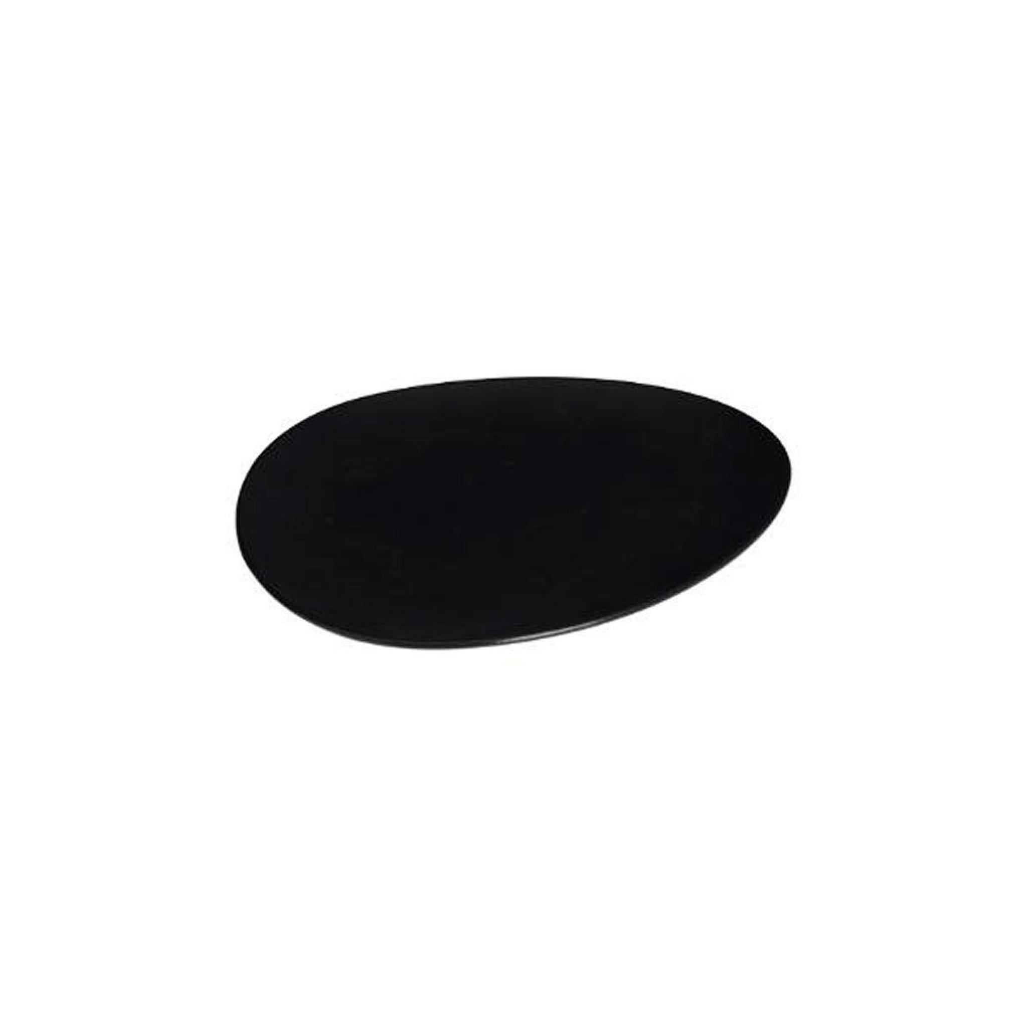 Voir la diapositive 2 : SECRET DE GOURMET Lot de 6 assiettes à dessert  galet  23cm noir