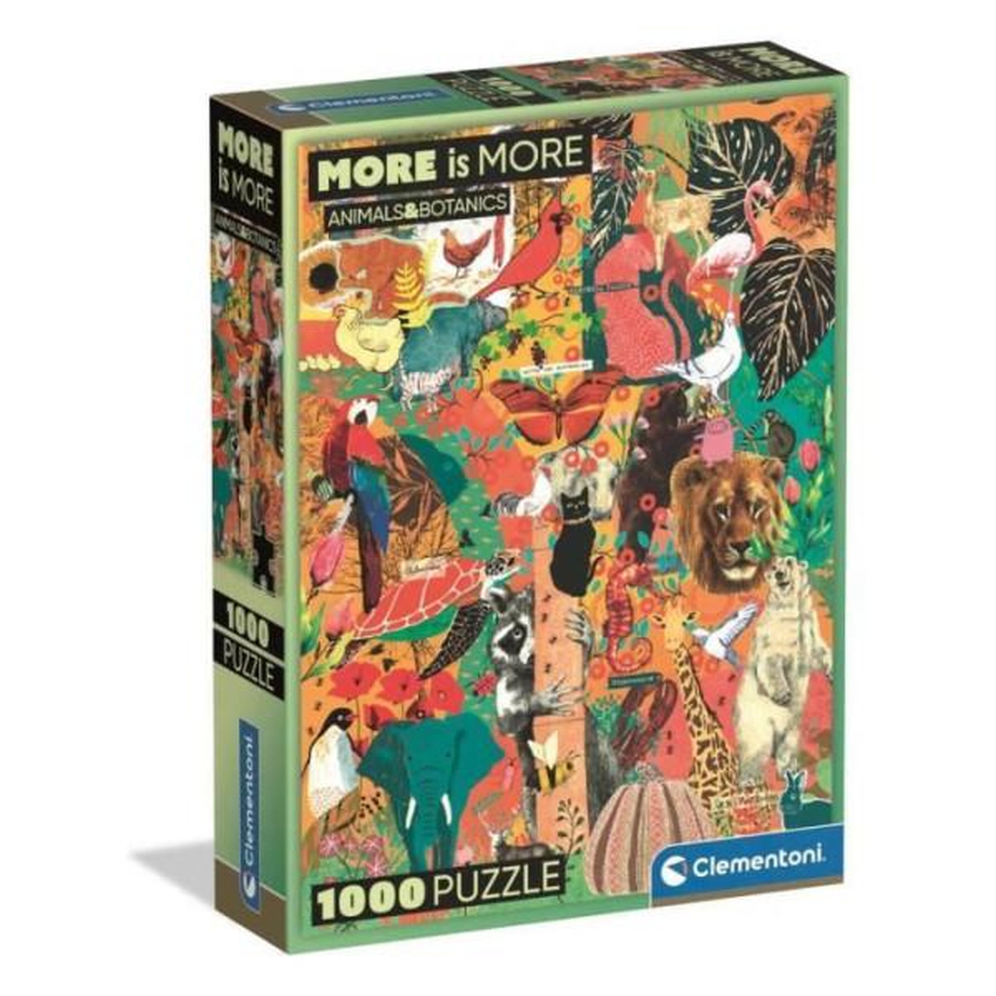 CLEMENTONI Clementoni - compact 1000 pieces - more is more - animals & botanics