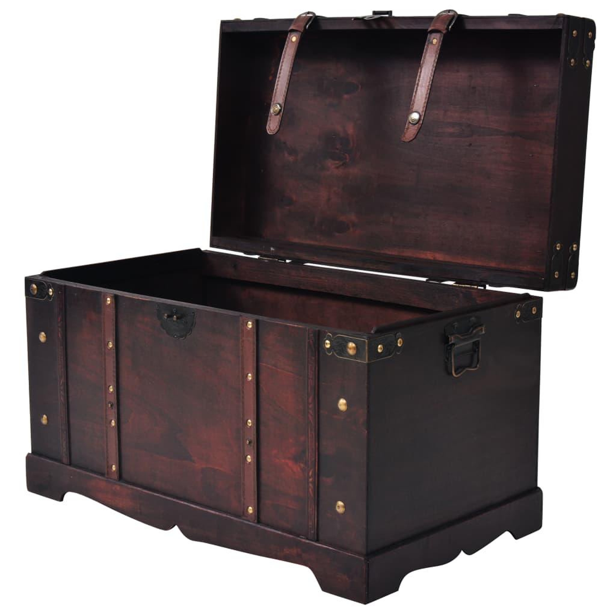 Voir la diapositive 3 : VIDAXL Coffre vintage de rangement bois 66 x 38 x 40 cm