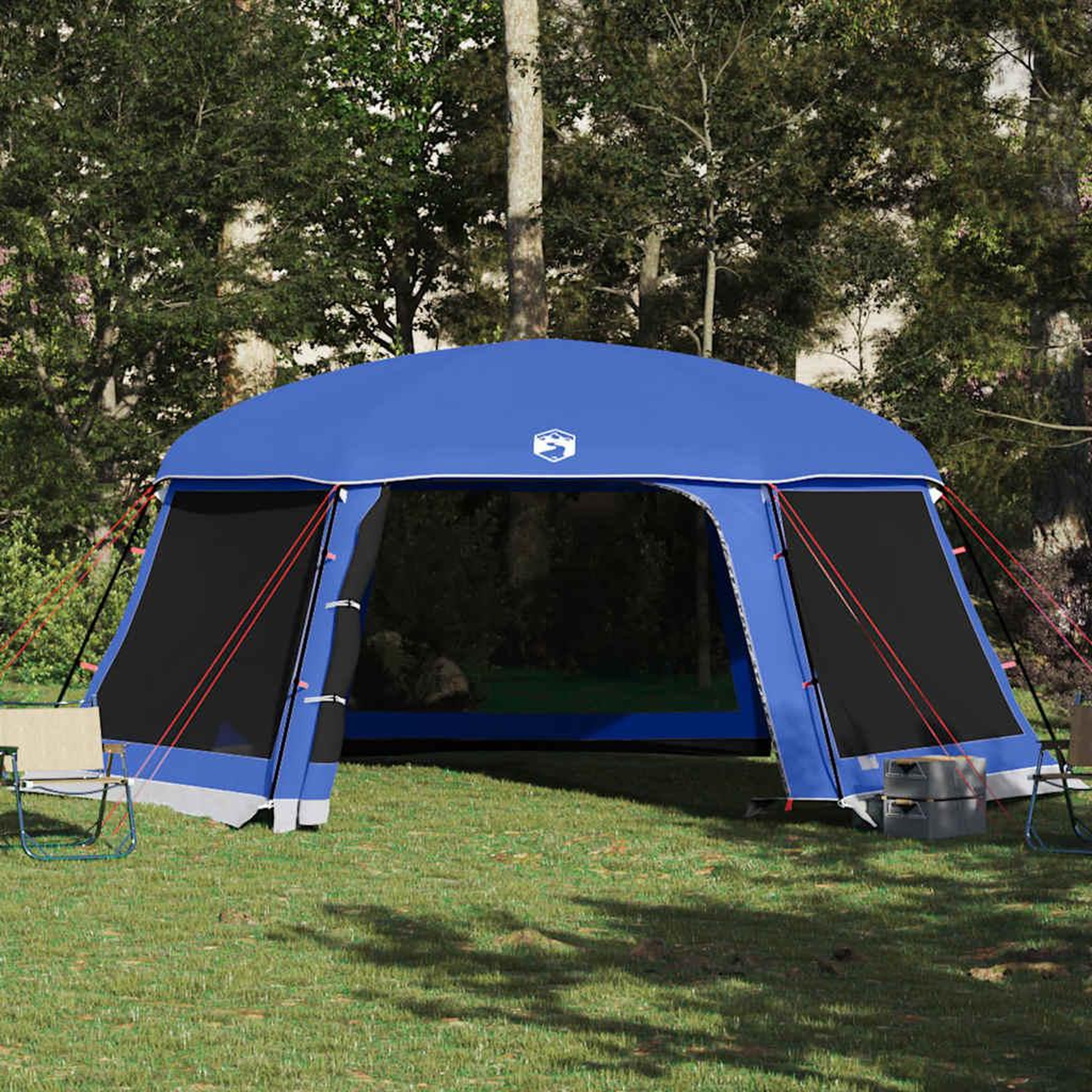 Voir la diapositive 4 : VIDAXL Tente de piscine moustiquaire amovible parois maille bleu azur