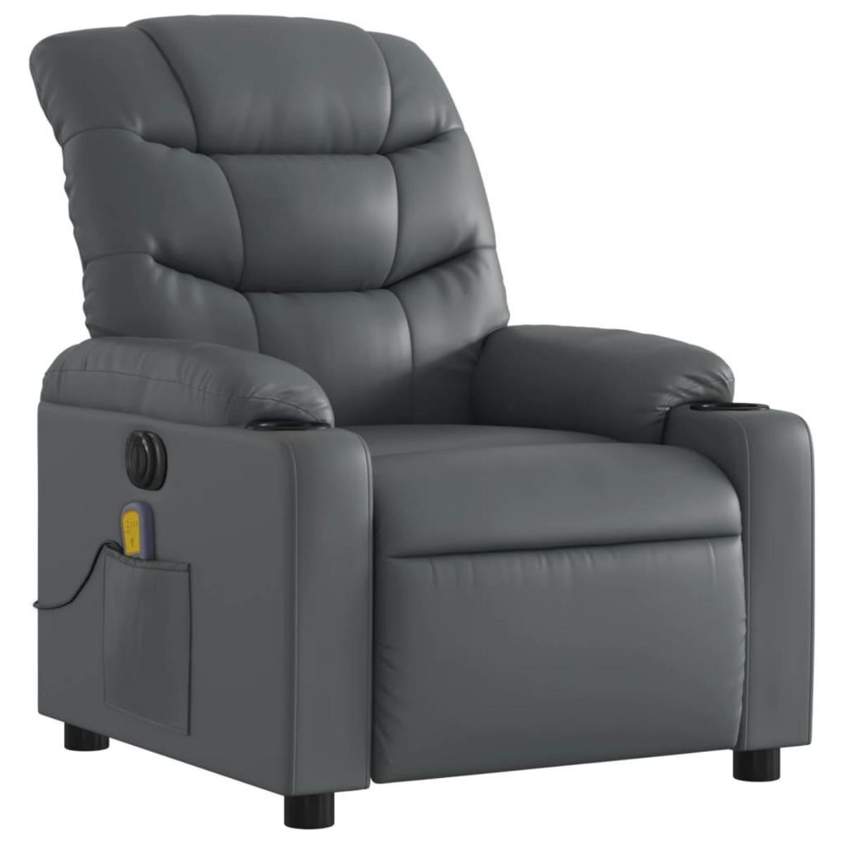 VIDAXL Fauteuil de massage inclinable electrique gris similicuir