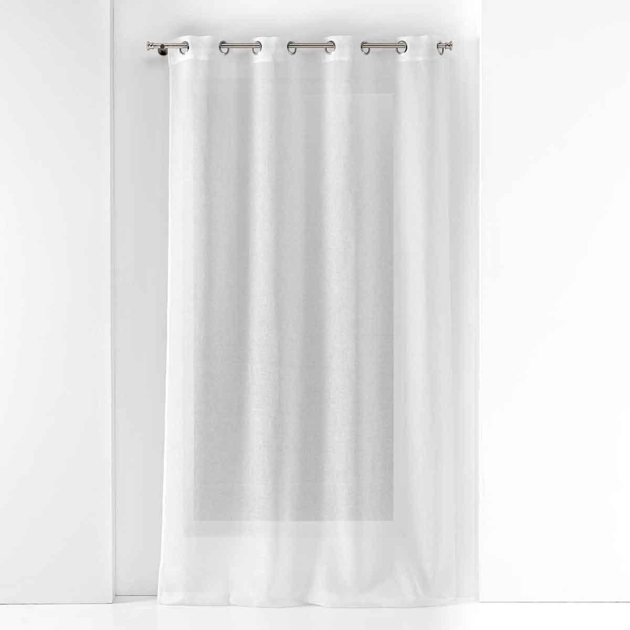 Voir la diapositive 1 : Douceur d'Intérieur Rideau Voilage à Œillets  Malina  140x240cm Blanc