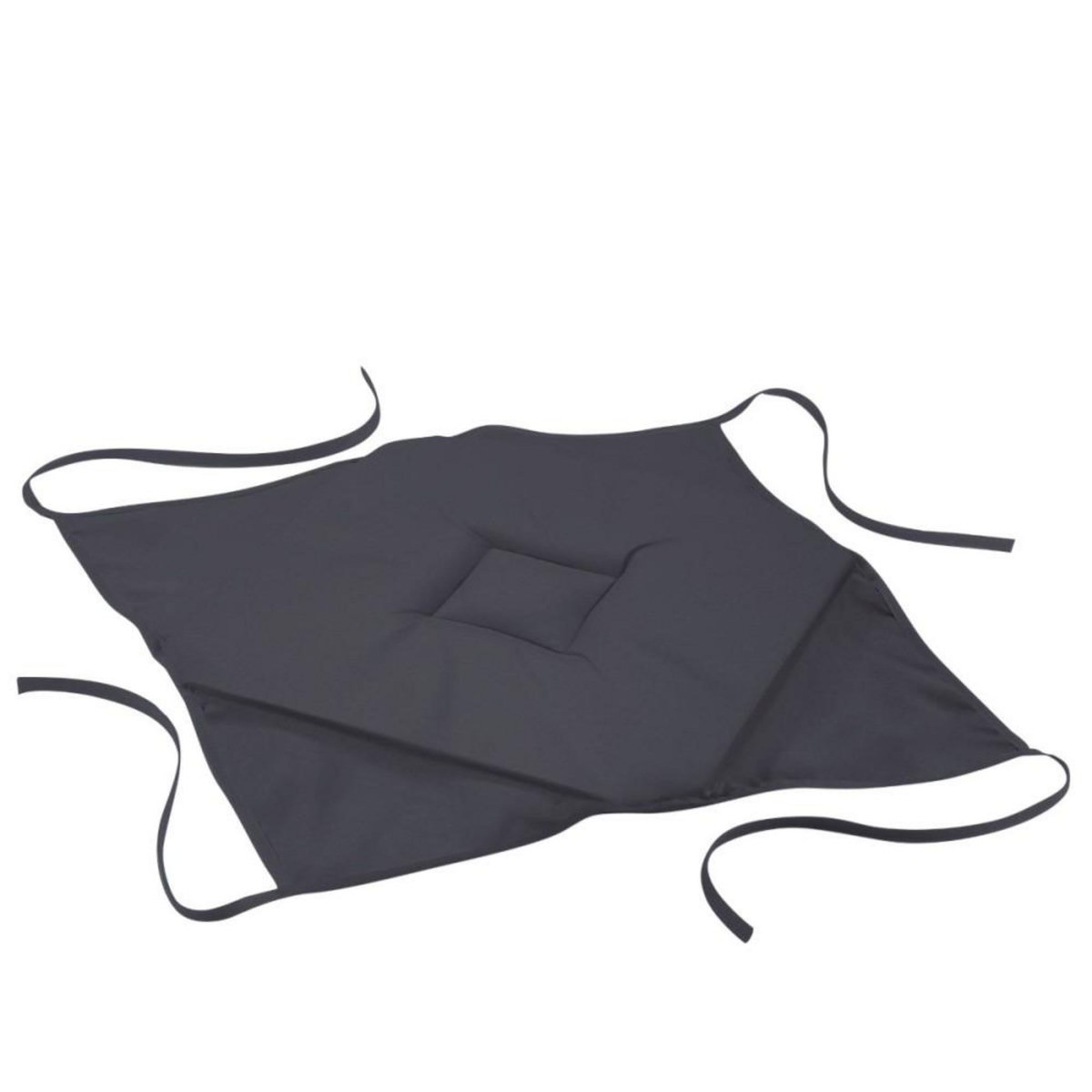 Douceur d'Intérieur Lot de 4 galettes de chaise à rabat coloris Béton