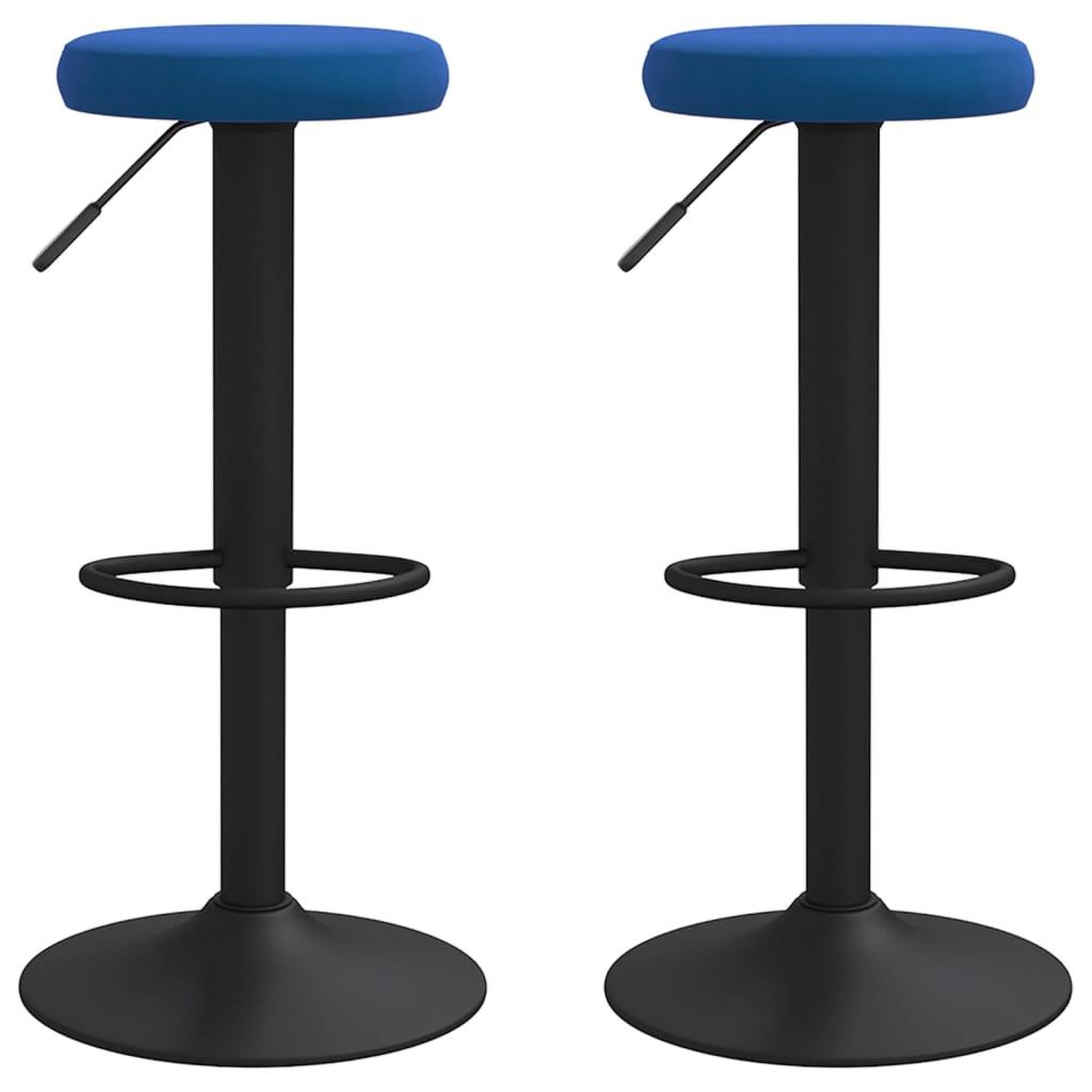 Voir la diapositive 2 : VIDAXL Tabourets de bar lot de 2 bleu velours