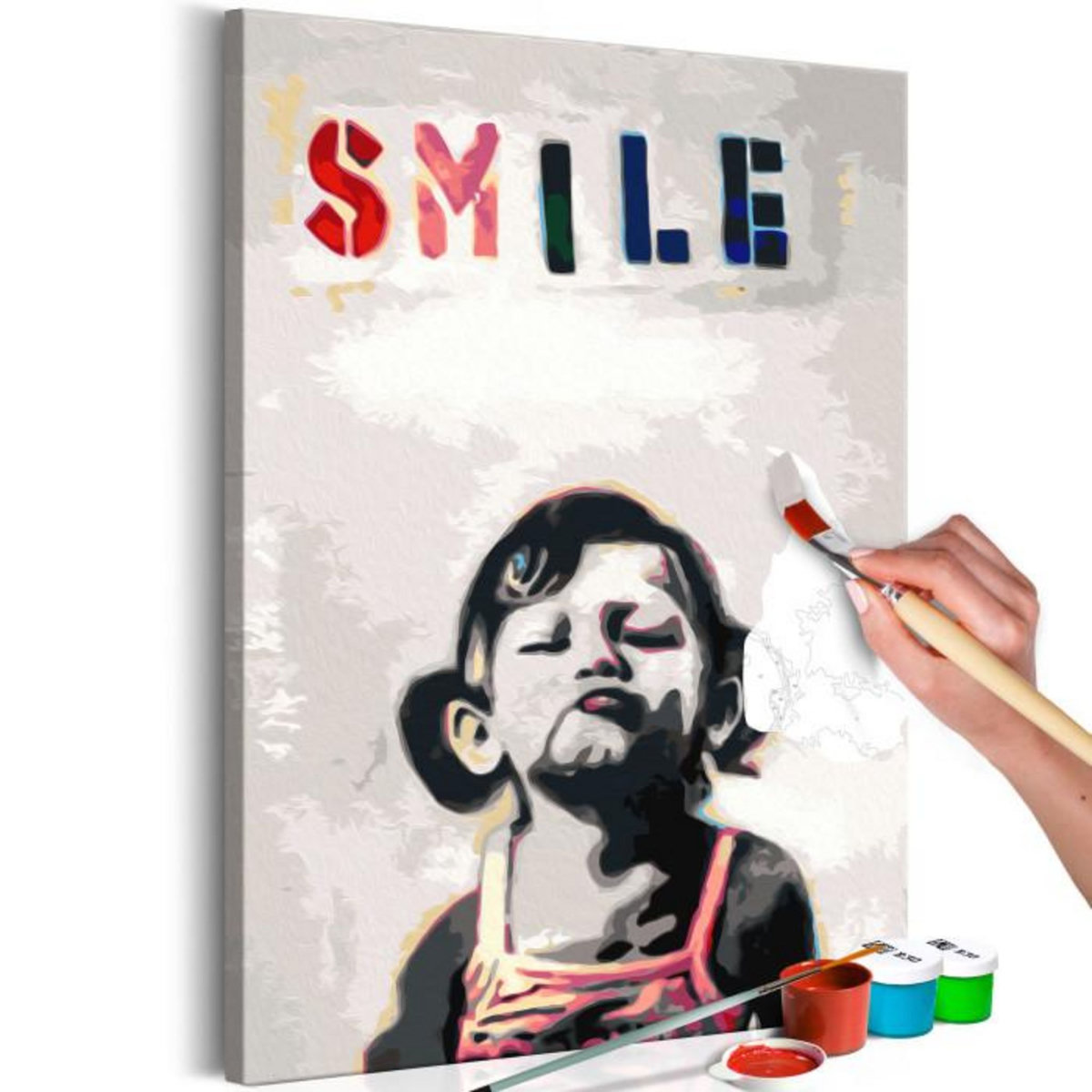 Paris Prix Tableau à Peindre Soi-Même  Little Girl  40x60cm