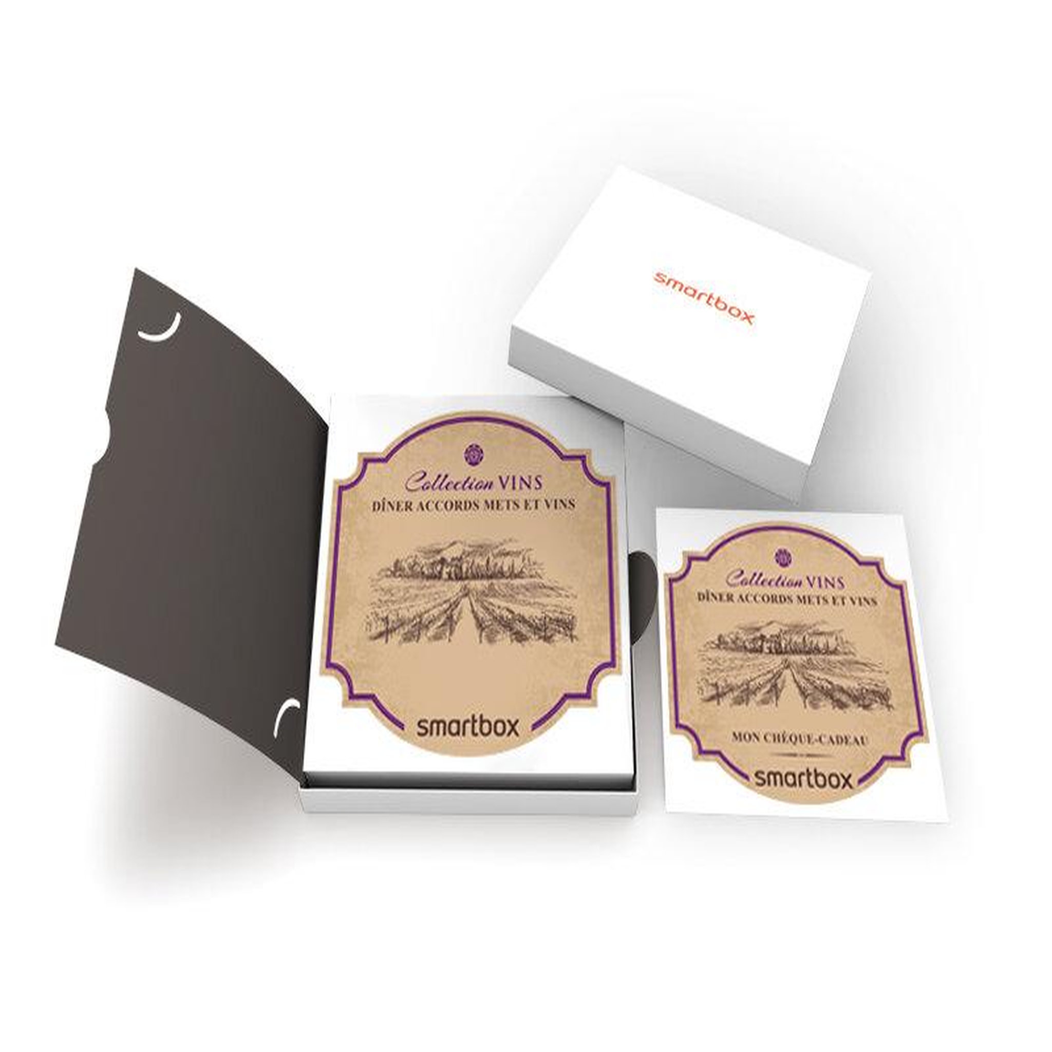 Voir la diapositive 2 : Smartbox Dîner accords mets et vins - coffret cadeau gastronomie