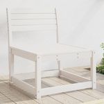 VIDAXL Canape de jardin blanc bois de pin massif