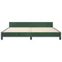 VIDAXL Cadre de lit avec tete de lit Vert fonce 200x200 cm Velours