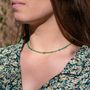 Voir la diapositive 3 : SLOYA Collier Paloma en pierres Agate Verte