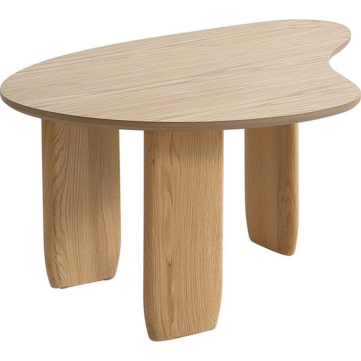HOMIFAB Table basse organique en bois 100 cm - Aria