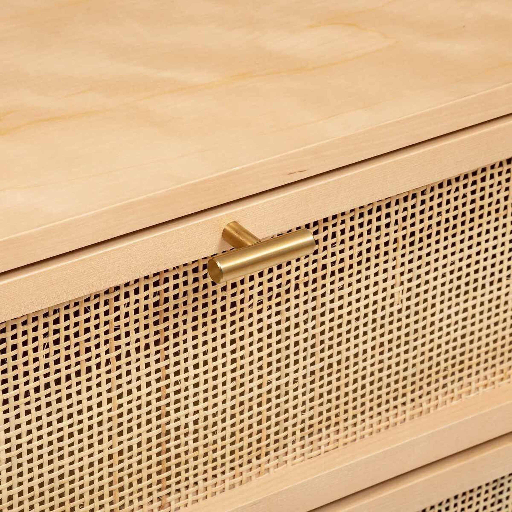 Voir la diapositive 4 : ATMOSPHERA Commode 6 tiroirs cannage  rayo  120cm naturel