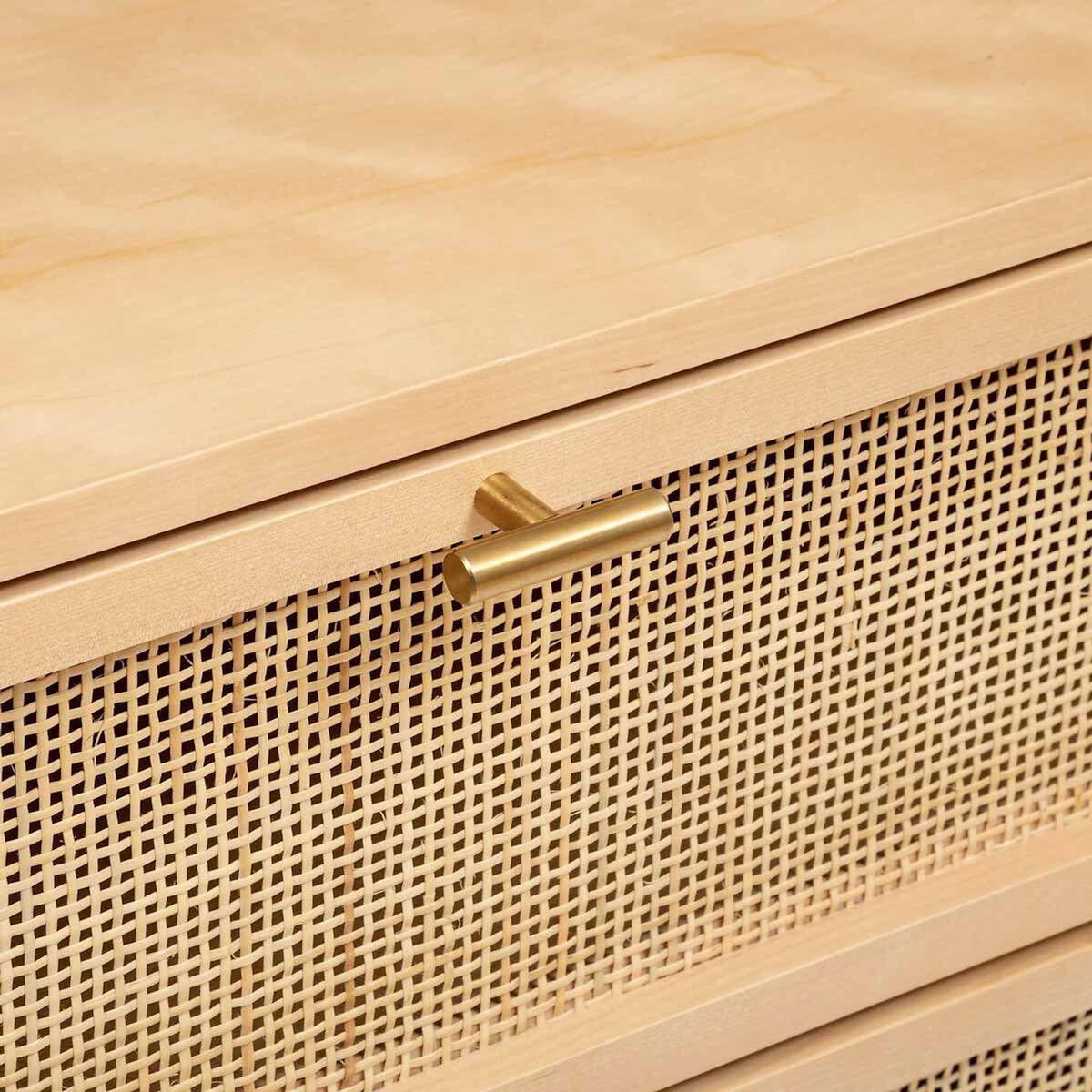 ATMOSPHERA Commode 6 Tiroirs Cannage  Rayo  120cm Naturel