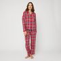 Voir la diapositive 1 : INEXTENSO Pyjama flanelle rouge de Noël en coton femme