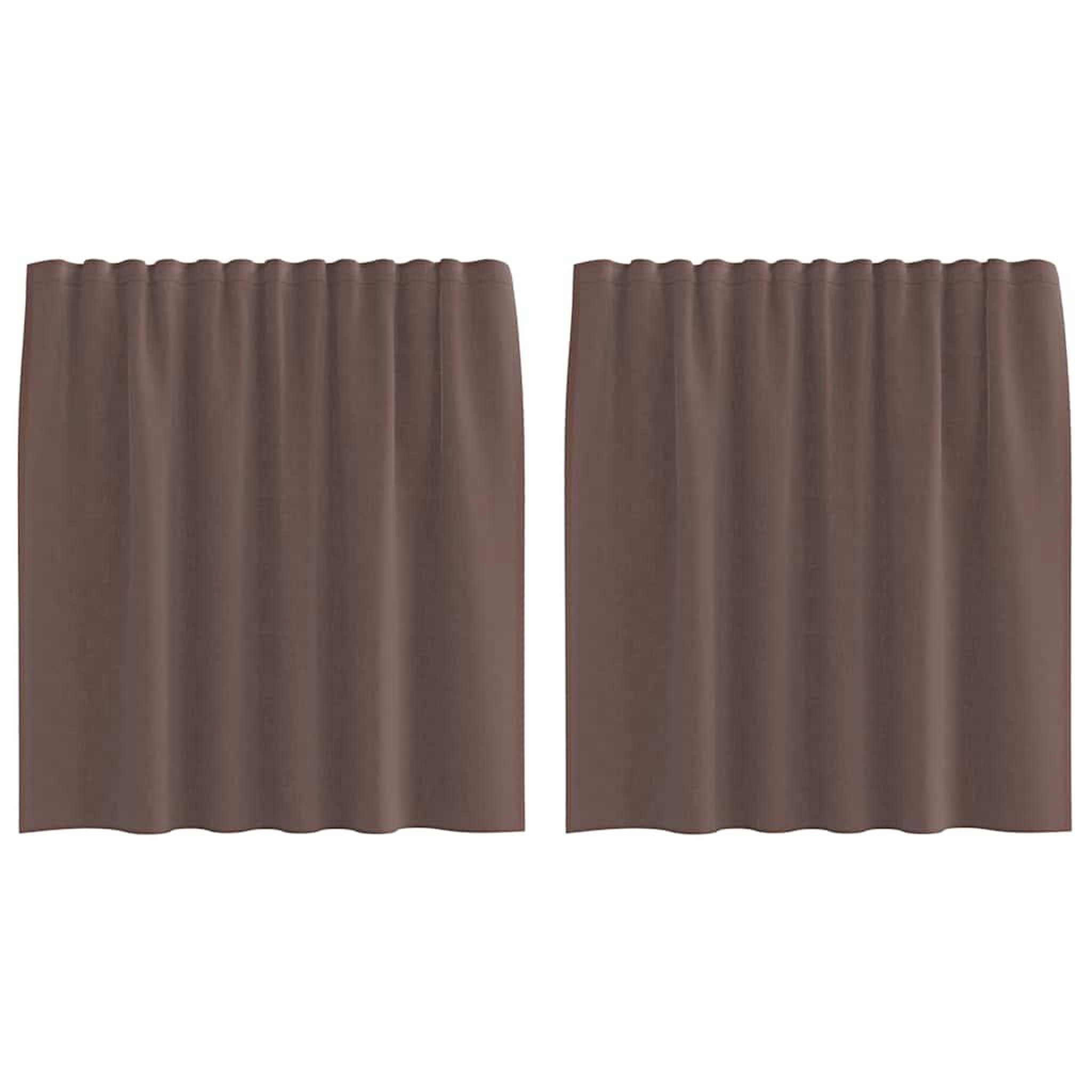Voir la diapositive 2 : VIDAXL Rideaux en voile avec passants 2 pcs marron