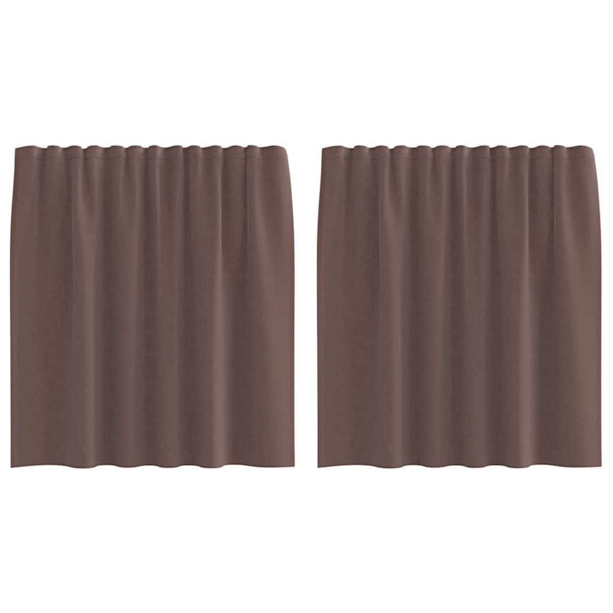 VIDAXL Rideaux en voile avec passants 2 pcs marron