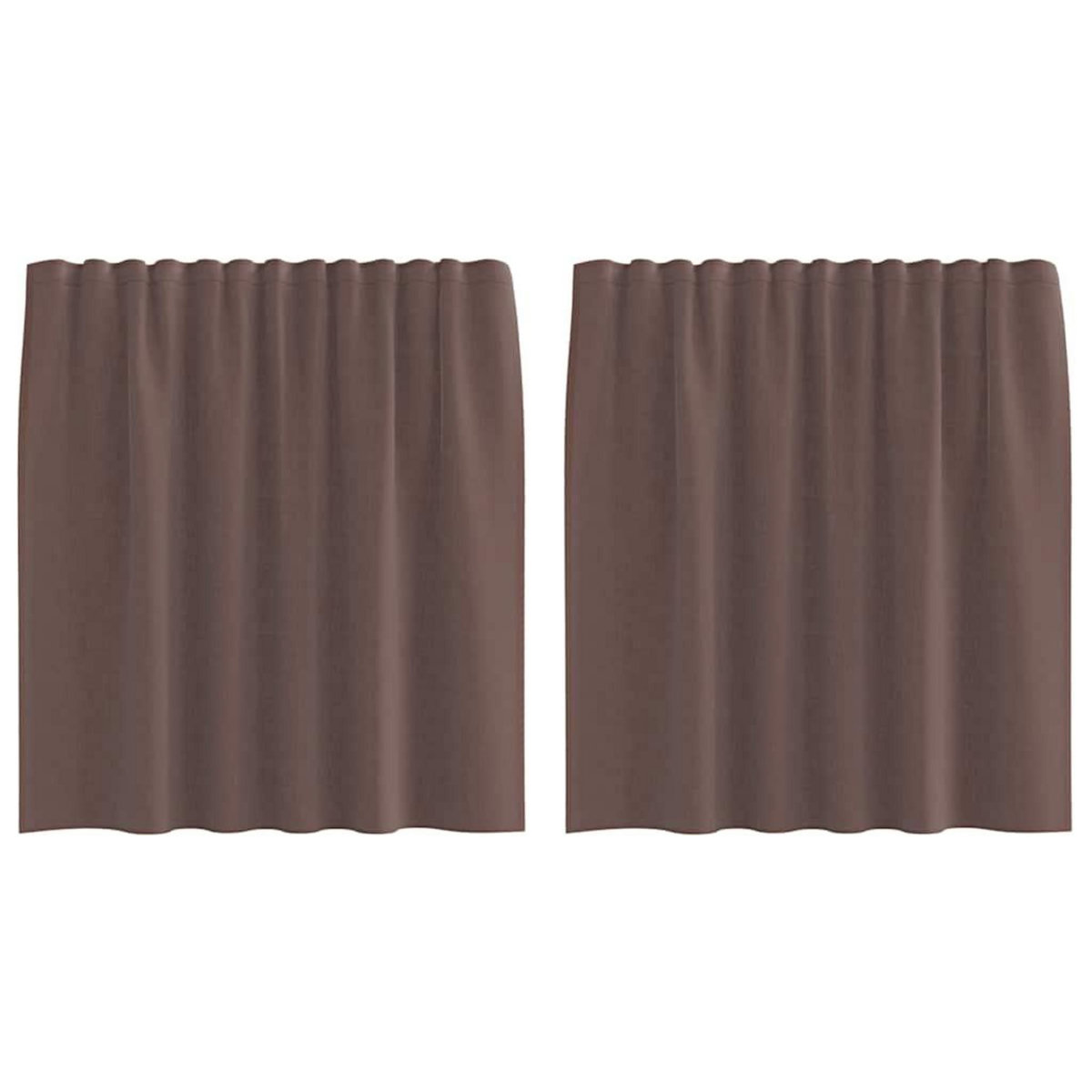 VIDAXL Rideaux en voile avec passants 2 pcs marron