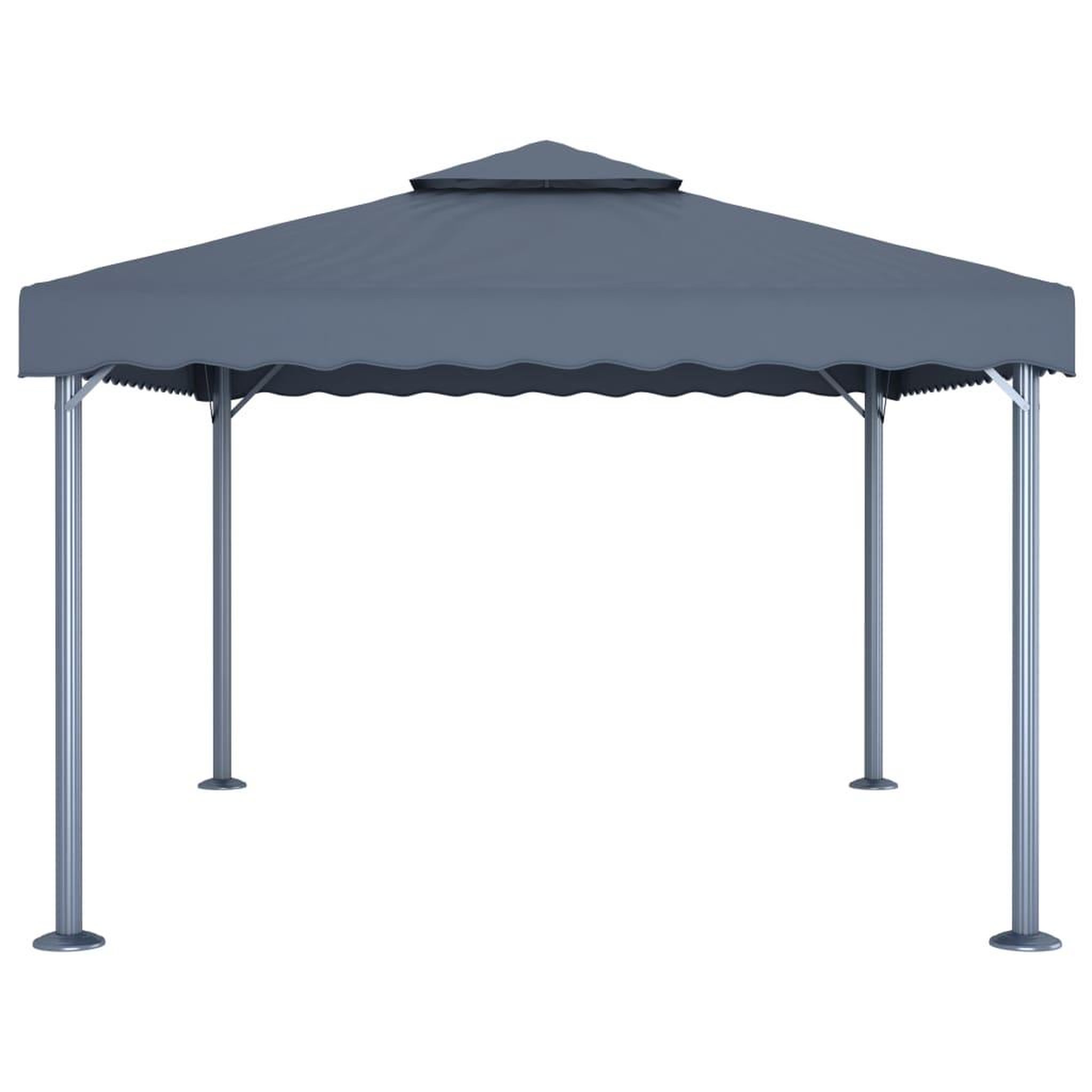 Voir la diapositive 4 : VIDAXL Tonnelle et guirlande lumineuse a LED 4x3m Anthracite Aluminium