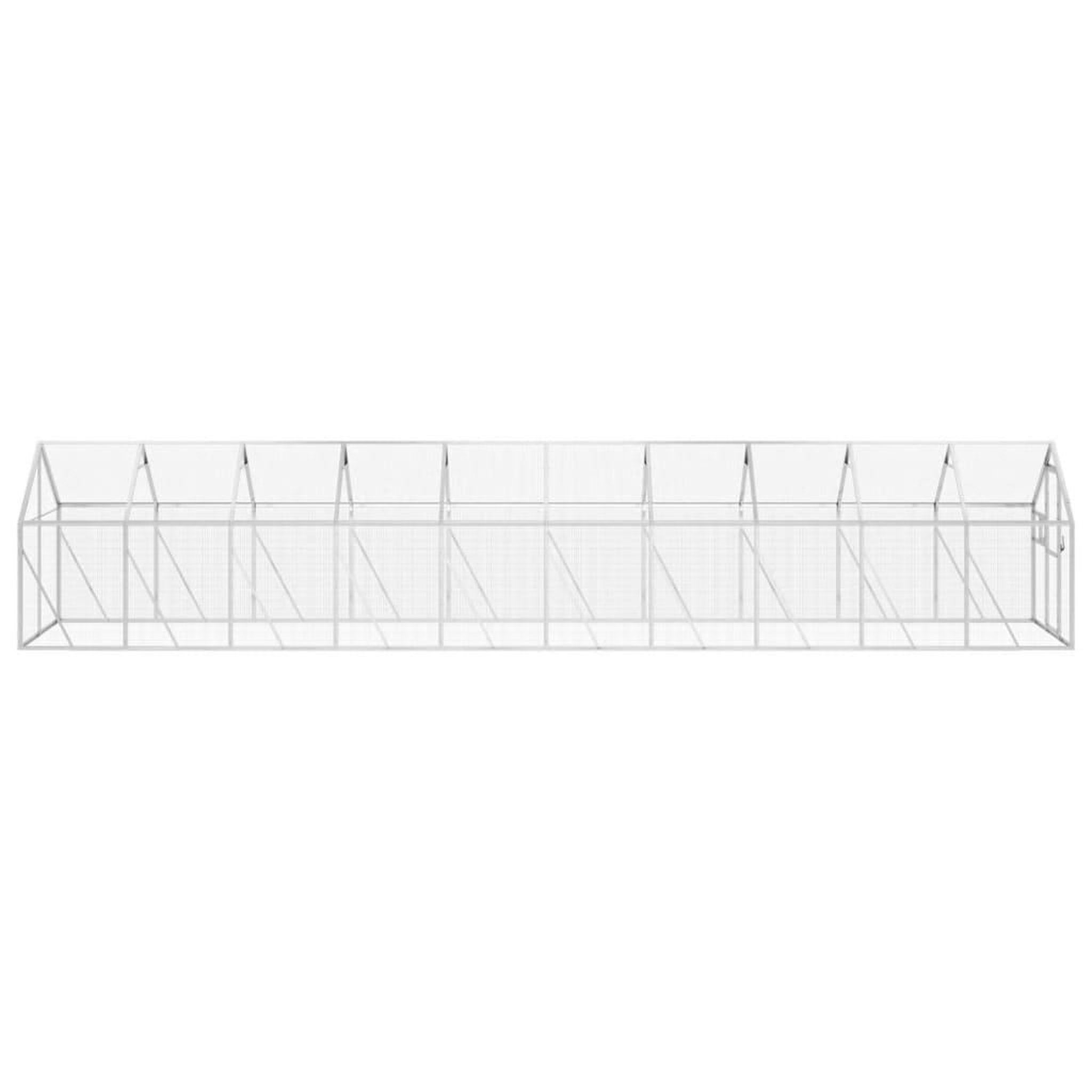 Voir la diapositive 4 : VIDAXL Voliere argente 1,79x10x1,85 m aluminium
