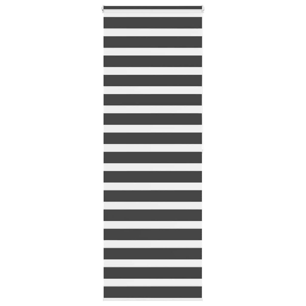 VIDAXL Store zebre noir 80x200 cm largeur du tissu 75,9 cm polyester