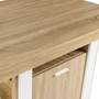 Voir la diapositive 6 : ID MARKET Ilot central PHOENIX 110 cm bois et blanc avec rangements